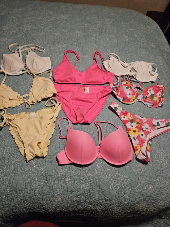 no brand Other - Mix & Match Bikini Set in Hot Pink, Cream, Yellow and Floral